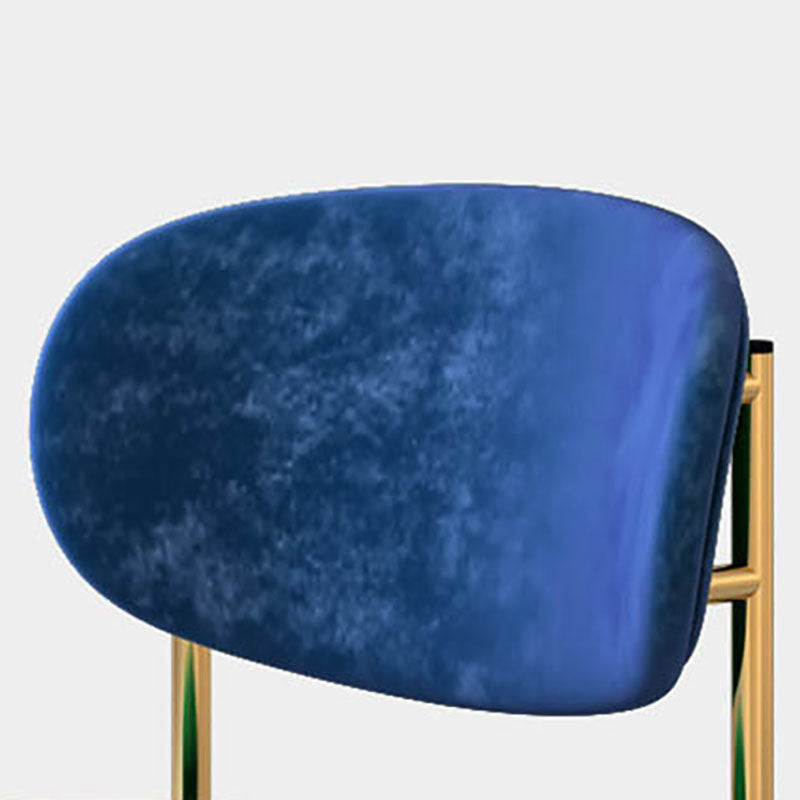 Modern Style Metal Chair Open Back Dining Side Chair with Upholstered Clearhalo 'Dining Chairs' 'Dining Tables & Seating' 'dining_chair' 'furn' 'furn_dining_chair' 'Furniture' 'furniture_dining_chair' 'Kitchen & Dining Furniture' 4819202