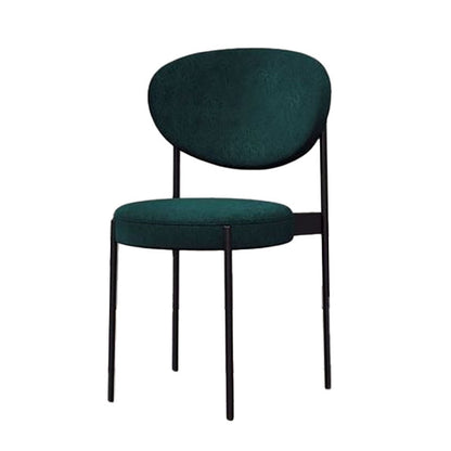 Modern Style Metal Chair Open Back Dining Side Chair with Upholstered Green-Black 1 Piece Clearhalo 'Dining Chairs' 'Dining Tables & Seating' 'dining_chair' 'furn' 'furn_dining_chair' 'Furniture' 'furniture_dining_chair' 'Kitchen & Dining Furniture' 4819205