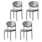 Modern Style Metal Chair Open Back Dining Side Chair with Upholstered Light Gray 4 Piece Set Clearhalo 'Dining Chairs' 'Dining Tables & Seating' 'dining_chair' 'furn' 'furn_dining_chair' 'Furniture' 'furniture_dining_chair' 'Kitchen & Dining Furniture' 4819221