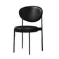 Modern Style Metal Chair Open Back Dining Side Chair with Upholstered Gloss Black 1 Piece Clearhalo 'Dining Chairs' 'Dining Tables & Seating' 'dining_chair' 'furn' 'furn_dining_chair' 'Furniture' 'furniture_dining_chair' 'Kitchen & Dining Furniture' 4819222