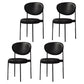 Modern Style Metal Chair Open Back Dining Side Chair with Upholstered Gloss Black 4 Piece Set Clearhalo 'Dining Chairs' 'Dining Tables & Seating' 'dining_chair' 'furn' 'furn_dining_chair' 'Furniture' 'furniture_dining_chair' 'Kitchen & Dining Furniture' 4819224