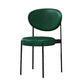 Modern Style Metal Chair Open Back Dining Side Chair with Upholstered Green 1 Piece Clearhalo 'Dining Chairs' 'Dining Tables & Seating' 'dining_chair' 'furn' 'furn_dining_chair' 'Furniture' 'furniture_dining_chair' 'Kitchen & Dining Furniture' 4819225