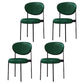 Modern Style Metal Chair Open Back Dining Side Chair with Upholstered Green 4 Piece Set Clearhalo 'Dining Chairs' 'Dining Tables & Seating' 'dining_chair' 'furn' 'furn_dining_chair' 'Furniture' 'furniture_dining_chair' 'Kitchen & Dining Furniture' 4819227