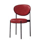 Modern Style Metal Chair Open Back Dining Side Chair with Upholstered Red 1 Piece Clearhalo 'Dining Chairs' 'Dining Tables & Seating' 'dining_chair' 'furn' 'furn_dining_chair' 'Furniture' 'furniture_dining_chair' 'Kitchen & Dining Furniture' 4819228