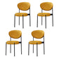 Modern Style Metal Chair Open Back Dining Side Chair with Upholstered Ginger 4 Piece Set Clearhalo 'Dining Chairs' 'Dining Tables & Seating' 'dining_chair' 'furn' 'furn_dining_chair' 'Furniture' 'furniture_dining_chair' 'Kitchen & Dining Furniture' 4819233