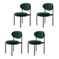 Modern Style Metal Chair Open Back Dining Side Chair with Upholstered Blackish Green 4 Piece Set Clearhalo 'Dining Chairs' 'Dining Tables & Seating' 'dining_chair' 'furn' 'furn_dining_chair' 'Furniture' 'furniture_dining_chair' 'Kitchen & Dining Furniture' 4819236