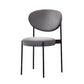 Modern Style Metal Chair Open Back Dining Side Chair with Upholstered Grey 1 Piece Clearhalo 'Dining Chairs' 'Dining Tables & Seating' 'dining_chair' 'furn' 'furn_dining_chair' 'Furniture' 'furniture_dining_chair' 'Kitchen & Dining Furniture' 4819237