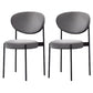 Modern Style Metal Chair Open Back Dining Side Chair with Upholstered Grey 2 Piece Set Clearhalo 'Dining Chairs' 'Dining Tables & Seating' 'dining_chair' 'furn' 'furn_dining_chair' 'Furniture' 'furniture_dining_chair' 'Kitchen & Dining Furniture' 4819238