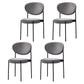 Modern Style Metal Chair Open Back Dining Side Chair with Upholstered Grey 4 Piece Set Clearhalo 'Dining Chairs' 'Dining Tables & Seating' 'dining_chair' 'furn' 'furn_dining_chair' 'Furniture' 'furniture_dining_chair' 'Kitchen & Dining Furniture' 4819239