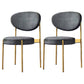 Modern Style Metal Chair Open Back Dining Side Chair with Upholstered Dark Gray 2 Piece Set Clearhalo 'Dining Chairs' 'Dining Tables & Seating' 'dining_chair' 'furn' 'furn_dining_chair' 'Furniture' 'furniture_dining_chair' 'Kitchen & Dining Furniture' 4819247
