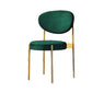 Modern Style Metal Chair Open Back Dining Side Chair with Upholstered Dark Green 1 Piece Clearhalo 'Dining Chairs' 'Dining Tables & Seating' 'dining_chair' 'furn' 'furn_dining_chair' 'Furniture' 'furniture_dining_chair' 'Kitchen & Dining Furniture' 4819252