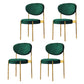 Modern Style Metal Chair Open Back Dining Side Chair with Upholstered Dark Green 4 Piece Set Clearhalo 'Dining Chairs' 'Dining Tables & Seating' 'dining_chair' 'furn' 'furn_dining_chair' 'Furniture' 'furniture_dining_chair' 'Kitchen & Dining Furniture' 4819254