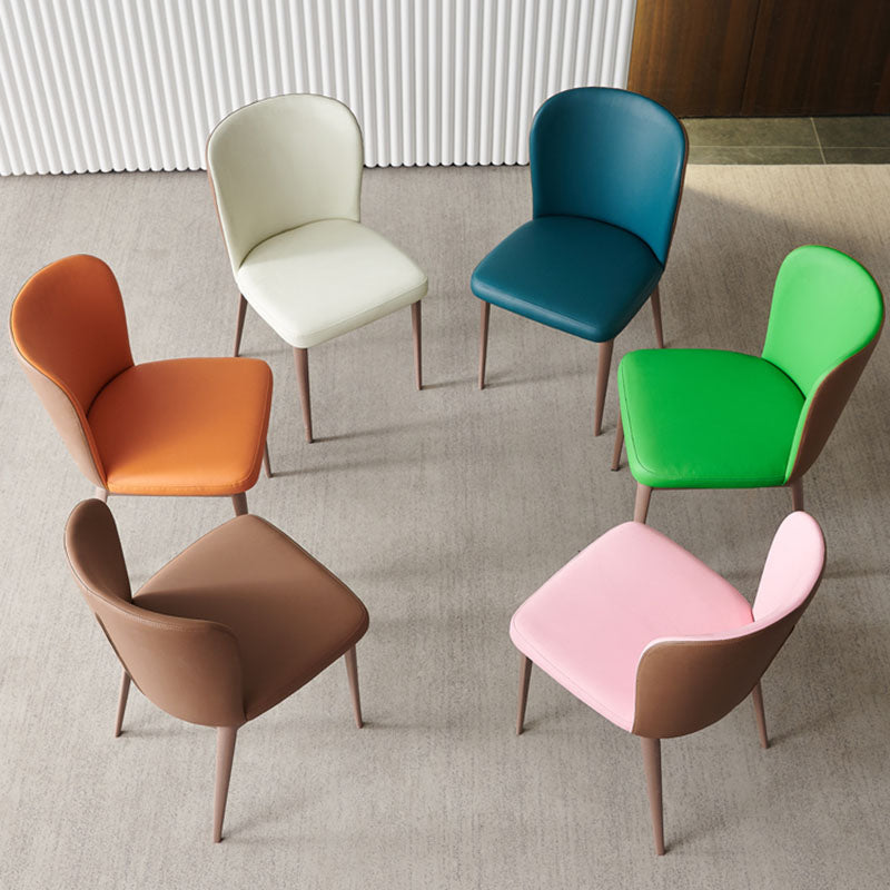 Contemporary Dining Side Chairs Wingback Side Chair with Stainless Steel Legs Clearhalo 'Dining Chairs' 'Dining Tables & Seating' 'dining_chair' 'furn' 'furn_dining_chair' 'Furniture' 'furniture_dining_chair' 'Kitchen & Dining Furniture' 4819256