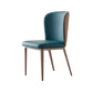 Contemporary Dining Side Chairs Wingback Side Chair with Stainless Steel Legs Blue 1 Piece Clearhalo 'Dining Chairs' 'Dining Tables & Seating' 'dining_chair' 'furn' 'furn_dining_chair' 'Furniture' 'furniture_dining_chair' 'Kitchen & Dining Furniture' 4819257
