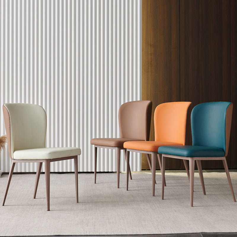 Contemporary Dining Side Chairs Wingback Side Chair with Stainless Steel Legs Clearhalo 'Dining Chairs' 'Dining Tables & Seating' 'dining_chair' 'furn' 'furn_dining_chair' 'Furniture' 'furniture_dining_chair' 'Kitchen & Dining Furniture' 4819259