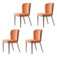 Contemporary Dining Side Chairs Wingback Side Chair with Stainless Steel Legs Orange 4 Piece Set Clearhalo 'Dining Chairs' 'Dining Tables & Seating' 'dining_chair' 'furn' 'furn_dining_chair' 'Furniture' 'furniture_dining_chair' 'Kitchen & Dining Furniture' 4819267