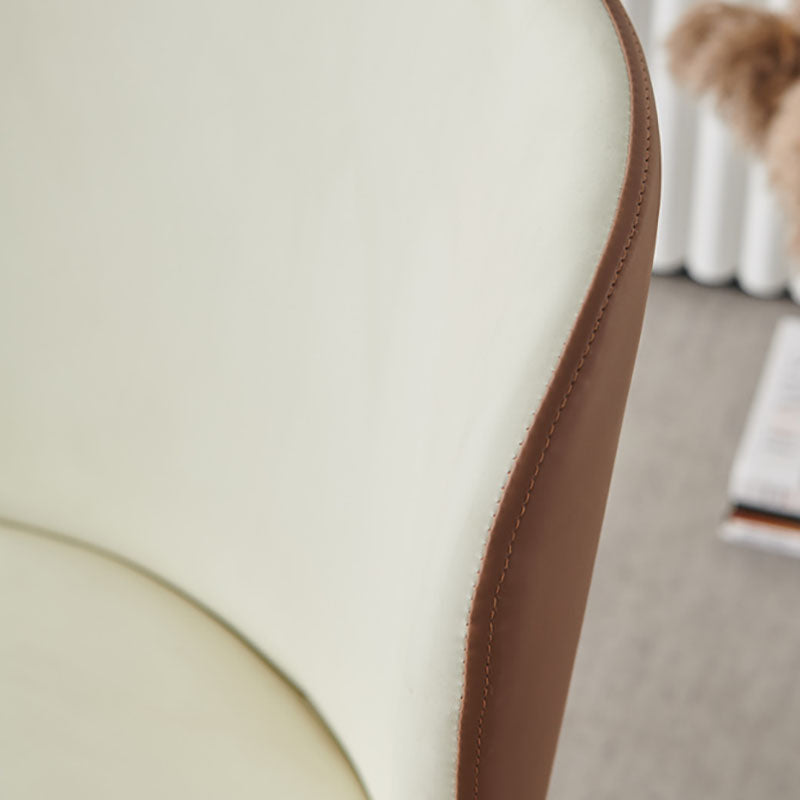 Contemporary Dining Side Chairs Wingback Side Chair with Stainless Steel Legs Clearhalo 'Dining Chairs' 'Dining Tables & Seating' 'dining_chair' 'furn' 'furn_dining_chair' 'Furniture' 'furniture_dining_chair' 'Kitchen & Dining Furniture' 4819268