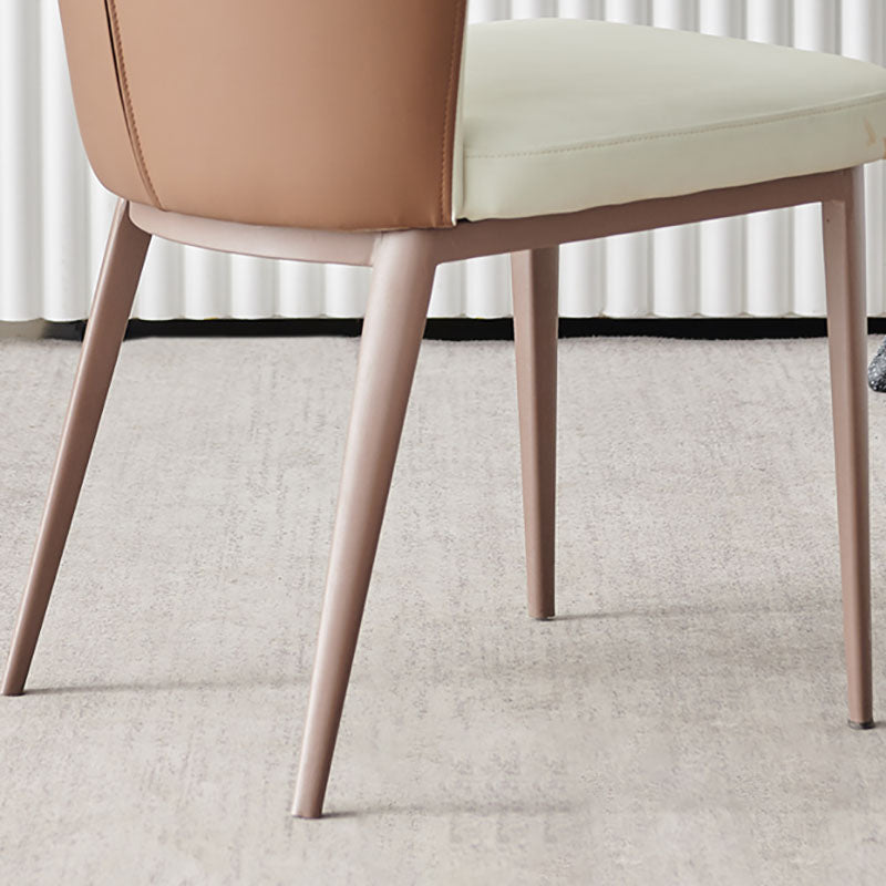 Contemporary Dining Side Chairs Wingback Side Chair with Stainless Steel Legs Clearhalo 'Dining Chairs' 'Dining Tables & Seating' 'dining_chair' 'furn' 'furn_dining_chair' 'Furniture' 'furniture_dining_chair' 'Kitchen & Dining Furniture' 4819272