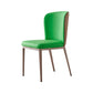 Contemporary Dining Side Chairs Wingback Side Chair with Stainless Steel Legs Turquoise 1 Piece Clearhalo 'Dining Chairs' 'Dining Tables & Seating' 'dining_chair' 'furn' 'furn_dining_chair' 'Furniture' 'furniture_dining_chair' 'Kitchen & Dining Furniture' 4819274