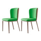Contemporary Dining Side Chairs Wingback Side Chair with Stainless Steel Legs Turquoise 2 Piece Set Clearhalo 'Dining Chairs' 'Dining Tables & Seating' 'dining_chair' 'furn' 'furn_dining_chair' 'Furniture' 'furniture_dining_chair' 'Kitchen & Dining Furniture' 4819276