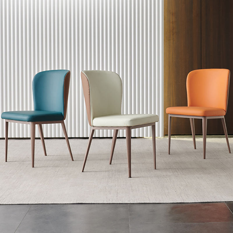 Contemporary Dining Side Chairs Wingback Side Chair with Stainless Steel Legs Clearhalo 'Dining Chairs' 'Dining Tables & Seating' 'dining_chair' 'furn' 'furn_dining_chair' 'Furniture' 'furniture_dining_chair' 'Kitchen & Dining Furniture' 4819279