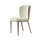Contemporary Dining Side Chairs Wingback Side Chair with Stainless Steel Legs Off-White 1 Piece Clearhalo 'Dining Chairs' 'Dining Tables & Seating' 'dining_chair' 'furn' 'furn_dining_chair' 'Furniture' 'furniture_dining_chair' 'Kitchen & Dining Furniture' 4819284