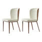 Contemporary Dining Side Chairs Wingback Side Chair with Stainless Steel Legs Off-White 2 Piece Set Clearhalo 'Dining Chairs' 'Dining Tables & Seating' 'dining_chair' 'furn' 'furn_dining_chair' 'Furniture' 'furniture_dining_chair' 'Kitchen & Dining Furniture' 4819285
