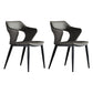 Modern Style Metal Arm Chair Open Back Dining Side Chair with Upholstered Dark Gray 2 Piece Set Clearhalo 'Dining Chairs' 'Dining Tables & Seating' 'dining_chair' 'furn' 'furn_dining_chair' 'Furniture' 'furniture_dining_chair' 'Kitchen & Dining Furniture' 4819290