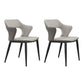 Modern Style Metal Arm Chair Open Back Dining Side Chair with Upholstered Cream Gray 2 Piece Set Clearhalo 'Dining Chairs' 'Dining Tables & Seating' 'dining_chair' 'furn' 'furn_dining_chair' 'Furniture' 'furniture_dining_chair' 'Kitchen & Dining Furniture' 4819303