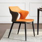 Modern Style Metal Arm Chair Open Back Dining Side Chair with Upholstered Orange 1 Piece Clearhalo 'Dining Chairs' 'Dining Tables & Seating' 'dining_chair' 'furn' 'furn_dining_chair' 'Furniture' 'furniture_dining_chair' 'Kitchen & Dining Furniture' 4819318
