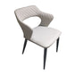 Modern Style Metal Arm Chair Open Back Dining Side Chair with Upholstered Grey 1 Piece Clearhalo 'Dining Chairs' 'Dining Tables & Seating' 'dining_chair' 'furn' 'furn_dining_chair' 'Furniture' 'furniture_dining_chair' 'Kitchen & Dining Furniture' 4819321