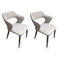 Modern Style Metal Arm Chair Open Back Dining Side Chair with Upholstered Grey 2 Piece Set Clearhalo 'Dining Chairs' 'Dining Tables & Seating' 'dining_chair' 'furn' 'furn_dining_chair' 'Furniture' 'furniture_dining_chair' 'Kitchen & Dining Furniture' 4819322