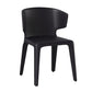 Glam Armless Dining Chairs Wingback Side Chair with Stainless Steel Legs Black 1 Piece Clearhalo 'Dining Chairs' 'Dining Tables & Seating' 'dining_chair' 'furn' 'furn_dining_chair' 'Furniture' 'furniture_dining_chair' 'Kitchen & Dining Furniture' 4819334