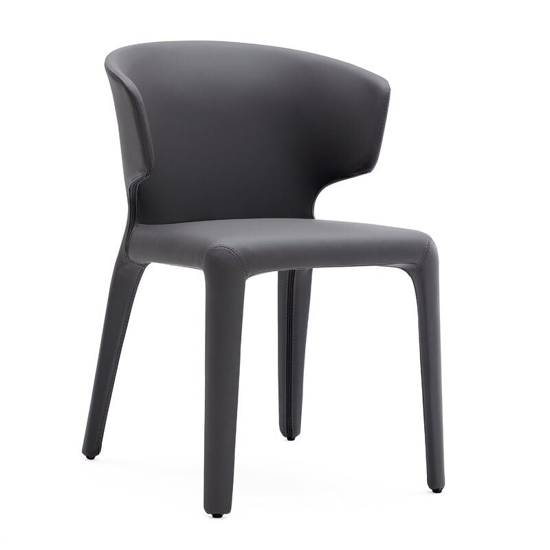 Glam Armless Dining Chairs Wingback Side Chair with Stainless Steel Legs Clearhalo 'Dining Chairs' 'Dining Tables & Seating' 'dining_chair' 'furn' 'furn_dining_chair' 'Furniture' 'furniture_dining_chair' 'Kitchen & Dining Furniture' 4819336