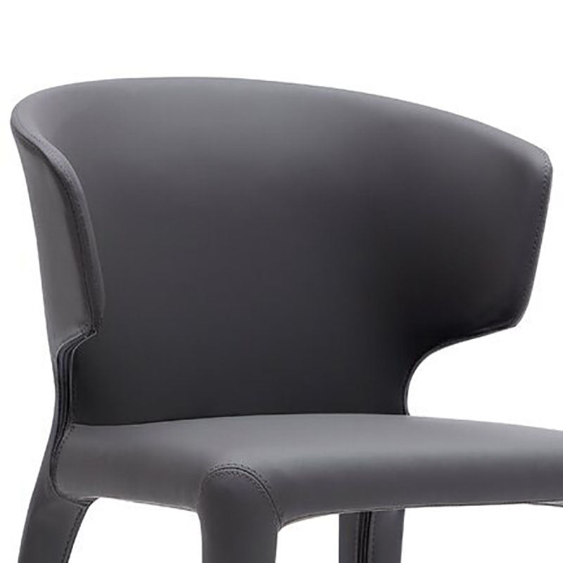 Glam Armless Dining Chairs Wingback Side Chair with Stainless Steel Legs Clearhalo 'Dining Chairs' 'Dining Tables & Seating' 'dining_chair' 'furn' 'furn_dining_chair' 'Furniture' 'furniture_dining_chair' 'Kitchen & Dining Furniture' 4819338