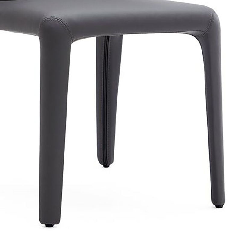 Glam Armless Dining Chairs Wingback Side Chair with Stainless Steel Legs Clearhalo 'Dining Chairs' 'Dining Tables & Seating' 'dining_chair' 'furn' 'furn_dining_chair' 'Furniture' 'furniture_dining_chair' 'Kitchen & Dining Furniture' 4819343