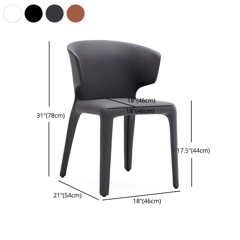 Glam Armless Dining Chairs Wingback Side Chair with Stainless Steel Legs Clearhalo 'Dining Chairs' 'Dining Tables & Seating' 'dining_chair' 'furn' 'furn_dining_chair' 'Furniture' 'furniture_dining_chair' 'Kitchen & Dining Furniture' 4819351