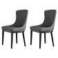 Modern Style Wood Parsons Chair Upholstered Dining Side Chair with Dark Gray 2 Piece Set Clearhalo 'Dining Chairs' 'Dining Tables & Seating' 'dining_chair' 'furn' 'furn_dining_chair' 'Furniture' 'furniture_dining_chair' 'Kitchen & Dining Furniture' 4819353
