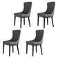 Modern Style Wood Parsons Chair Upholstered Dining Side Chair with Dark Gray 4 Piece Set Clearhalo 'Dining Chairs' 'Dining Tables & Seating' 'dining_chair' 'furn' 'furn_dining_chair' 'Furniture' 'furniture_dining_chair' 'Kitchen & Dining Furniture' 4819354