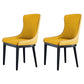 Modern Style Wood Parsons Chair Upholstered Dining Side Chair with Yellow 2 Piece Set Clearhalo 'Dining Chairs' 'Dining Tables & Seating' 'dining_chair' 'furn' 'furn_dining_chair' 'Furniture' 'furniture_dining_chair' 'Kitchen & Dining Furniture' 4819360