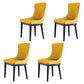 Modern Style Wood Parsons Chair Upholstered Dining Side Chair with Yellow 4 Piece Set Clearhalo 'Dining Chairs' 'Dining Tables & Seating' 'dining_chair' 'furn' 'furn_dining_chair' 'Furniture' 'furniture_dining_chair' 'Kitchen & Dining Furniture' 4819363