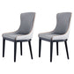 Modern Style Wood Parsons Chair Upholstered Dining Side Chair with Light Gray 2 Piece Set Clearhalo 'Dining Chairs' 'Dining Tables & Seating' 'dining_chair' 'furn' 'furn_dining_chair' 'Furniture' 'furniture_dining_chair' 'Kitchen & Dining Furniture' 4819373