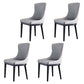 Modern Style Wood Parsons Chair Upholstered Dining Side Chair with Light Gray 4 Piece Set Clearhalo 'Dining Chairs' 'Dining Tables & Seating' 'dining_chair' 'furn' 'furn_dining_chair' 'Furniture' 'furniture_dining_chair' 'Kitchen & Dining Furniture' 4819374