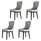 Modern Style Wood Parsons Chair Upholstered Dining Side Chair with Light Green 4 Piece Set Clearhalo 'Dining Chairs' 'Dining Tables & Seating' 'dining_chair' 'furn' 'furn_dining_chair' 'Furniture' 'furniture_dining_chair' 'Kitchen & Dining Furniture' 4819376