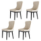 Modern Style Wood Parsons Chair Upholstered Dining Side Chair with Apricot 4 Piece Set Clearhalo 'Dining Chairs' 'Dining Tables & Seating' 'dining_chair' 'furn' 'furn_dining_chair' 'Furniture' 'furniture_dining_chair' 'Kitchen & Dining Furniture' 4819380