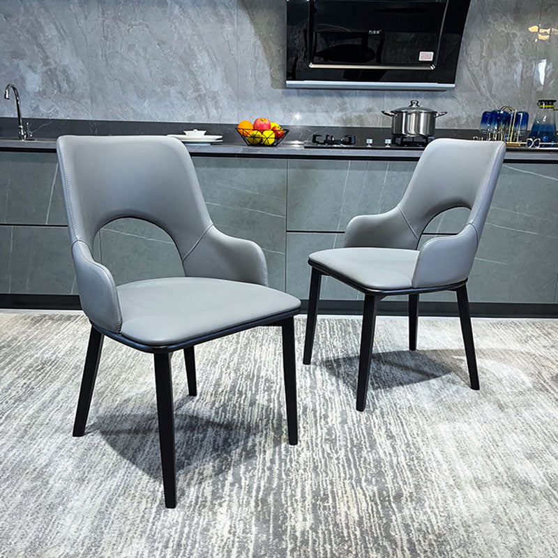 Wood Modern Arm Chair Open Back Upholstered Dining Side Chair Clearhalo 'Dining Chairs' 'Dining Tables & Seating' 'dining_chair' 'furn' 'furn_dining_chair' 'Furniture' 'furniture_dining_chair' 'Kitchen & Dining Furniture' 4819386