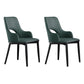 Wood Modern Arm Chair Open Back Upholstered Dining Side Chair Blue 2 Piece Set Clearhalo 'Dining Chairs' 'Dining Tables & Seating' 'dining_chair' 'furn' 'furn_dining_chair' 'Furniture' 'furniture_dining_chair' 'Kitchen & Dining Furniture' 4819388