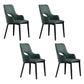 Wood Modern Arm Chair Open Back Upholstered Dining Side Chair Blue 4 Piece Set Clearhalo 'Dining Chairs' 'Dining Tables & Seating' 'dining_chair' 'furn' 'furn_dining_chair' 'Furniture' 'furniture_dining_chair' 'Kitchen & Dining Furniture' 4819391