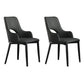 Wood Modern Arm Chair Open Back Upholstered Dining Side Chair Black 2 Piece Set Clearhalo 'Dining Chairs' 'Dining Tables & Seating' 'dining_chair' 'furn' 'furn_dining_chair' 'Furniture' 'furniture_dining_chair' 'Kitchen & Dining Furniture' 4819392
