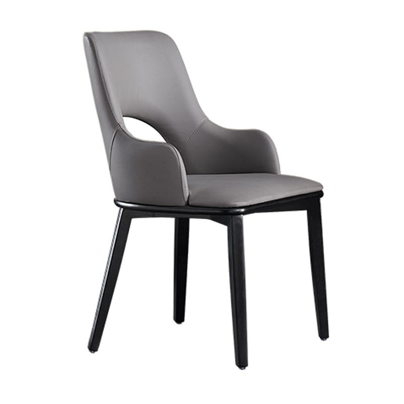 Wood Modern Arm Chair Open Back Upholstered Dining Side Chair Clearhalo 'Dining Chairs' 'Dining Tables & Seating' 'dining_chair' 'furn' 'furn_dining_chair' 'Furniture' 'furniture_dining_chair' 'Kitchen & Dining Furniture' 4819393